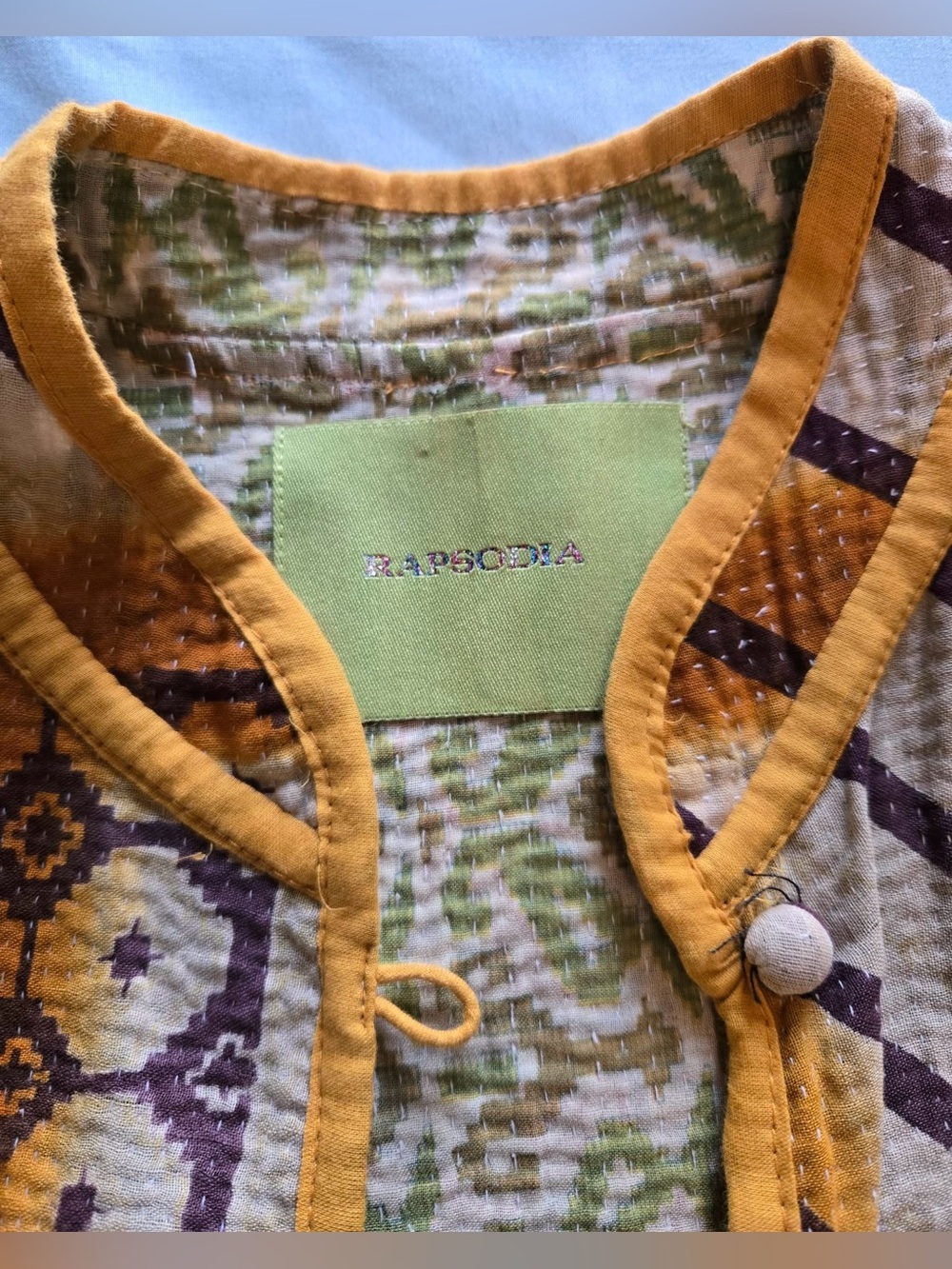 Rapsodia Kantha Jacket Size S/M Unique ~ Made in Argentina by Josefina Helguera - Picture 9 of 10